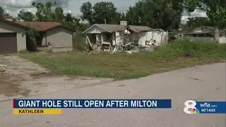 Giant Hole Still Unrepaired Nearly a Year After Hurricane Milton | Polk County Neighbors Frustrated