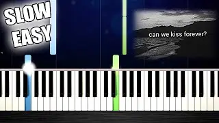 Kina - Can We Kiss Forever? - SLOW EASY Piano Tutorial by PlutaX