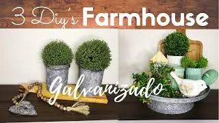 Galvanizado no papelão,plástico e alumínio, 3 diy FARMHOUSE