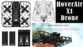 Self Flying Selfie Camera, HOVERAir X1 Pocket Sized Folding Drone, Hands Free Video
