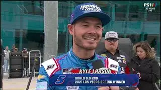KYLE LARSON INTERVIEW - 2022 PENNZOIL 400 QUALIFYING NASCAR CUP SERIES AT LAS VEGAS
