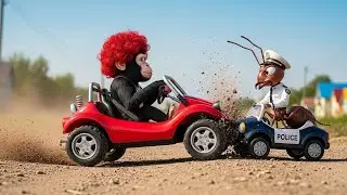 Epic Adventure of Monkey, Cat & Police Ant | Ultra HD Hyper-Realistic Story