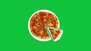 Paper Cut Pizza Slice Animation | Green Screen Food Clip | Creative Stop Motion Style