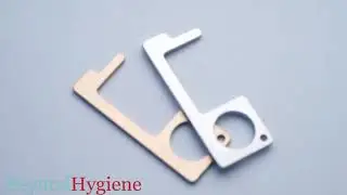 Brass Keychain Touch Tool &ndash; open doors & press buttons without touching them