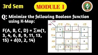 VTU | K-Map with Don&rsquo;t Care Conditions | 3rd Sem | DDCO | Module 1 | BCS302 | IMPORTANT PYQ| MQP 
