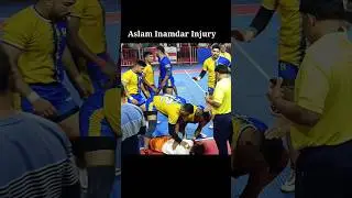 Aslam Inamdar injury 😔Big fighter #kabaddi #raigadkabaddionlykabaddi #short #kabadi