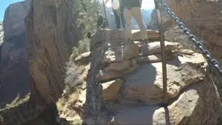 Scariest Hike Ever! Angels Landing Chains Section!