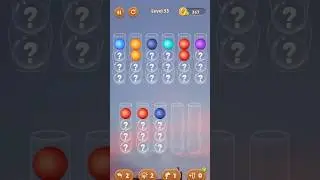 Color Ball Sort Puzzle 🫧❓ Level 55 #challenge #games #squidgamchallenge #colorball #gaming