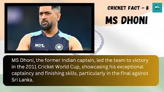 CricFact 8 | Unveiling the Cricket Facts | Historic Facts You Didn't Know! | MS Dhoni