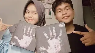 AnniVlog | Gift exchange🎁 & Handprint canvas✋🏻