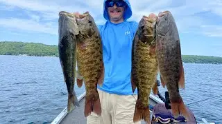 My best day on keuka lake -NY caught close to 20lb bag. #zmanfishing #phenixrods #basstracker