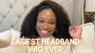 How to Slay this Kinky Curly Headband Wig (Protective Style Natural Hair Wig ft. Her Given Hair)