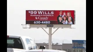 Las Vegas Billboards drone video - faces 402 and 403