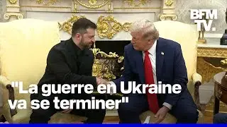 La prise de parole de Donald Trump et de Volodymyr Zelensky après l'arrivée des dirigeants européens