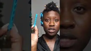 PERFECT perm rod set on short 4C natural hair