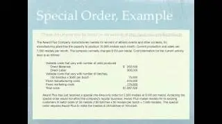 Decision Making & Relevant Information: One-Time Special Orders - Accounting video