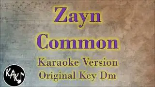 Zayn - Common Karaoke Instrumental Lyrics Cover Original Key Dm