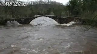 River Hodder at Cromwell's and Lower Hodder Bridges - Monday 24th February 2020