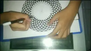 Speed Drawing, Black and White Mandala