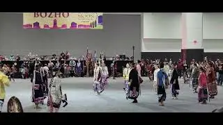 Teen girls applique/scrub @ Hunting Moon Powwow 2024 - Meskwaki Nation