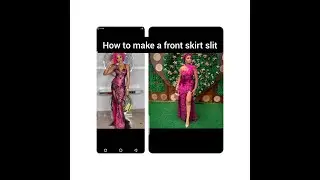 How to make a straight skirt with front slit/Skirt dart manipulations