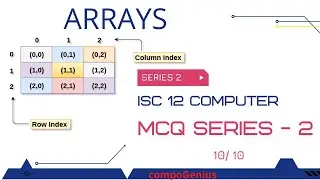 ISC 12th COMPUTER | ARRAYS MCQ Series 2 | Semester 1 2021| CompoGenius