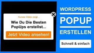 ᐅ WORDPRESS POPUP PLUGIN DEUTSCH erstellen | WordPress Plugin POPUP FENSTER | Ninja PopUps Tutorial