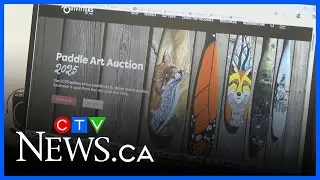 Local art gallery features uniquely painted canoe paddles