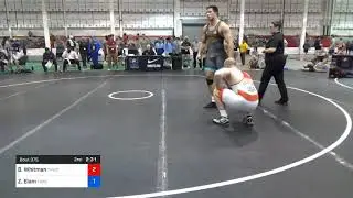 125 Kg Prelims - Brandon Whitman, Tar Heel Wrestling Club Vs Zach Elam, Tiger Style Wrestling Club