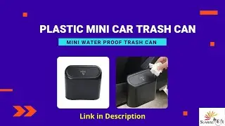Plastic Mini Car Trash Can - Water Proof Trash Can