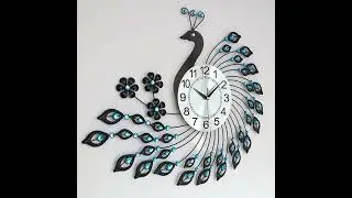 peacock wall clock designs 👍🎇