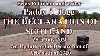 Scots Politician Paddy Hogg THE DECLARATION OF SCOTLAND 2020 from Glasgow Green 25th July 720p