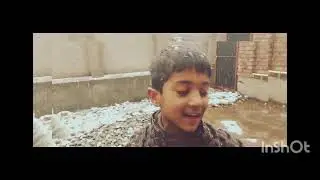 Ajj mana or mere bhian or yahya na snow fight ki or challenge ki