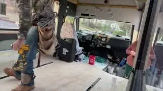 Infinity Skoolie Bus Conversion - Episode 3; Rust Conversion, subfloor, and Framing