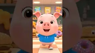 Pink Pig Adventures in a Burger Restaurant #shorts #cartoon #pig #pigs #piganimation
