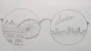 ARTISTIC| A beautiful drawing of London| Glass look| Art by ARTISTIC 
