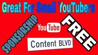 Content BLVD SPONSORSHIP | Small YouTubers