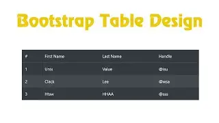 Bootstrap Table Tutorial Using Bootstrap Framework