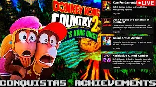 🏆🟡 DONKEY KONG COUNTRY 2 Diddy Kong Quest 🟡🏆 Trof&eacute;us Imposs&iacute;veis no Retro Achievements 50/80🟡🏆LUKMUU
