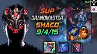 GrandMaster Shaco Support vs Leona - Шако Страдания Лиандри Удар на опережение - LOL KR 12.3