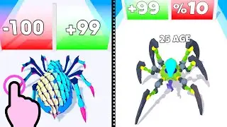 Spider Evolution - Big Spider Evolution Run - All Levels iOS Android GamePlay