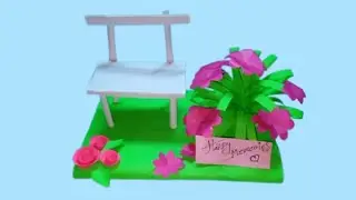 How to make paper park bench | Easy paper bench | paper mini cute bench |