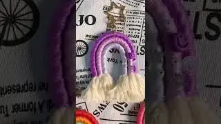Rainbow macrame keychains🌈