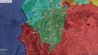 Animation of First Phase of Idlib Dawn military campaign (6 May until 23 AUG 2019)