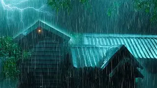 Tropical Storm Ambience 🌧 Cascading Rain on a Tin Roof & Thunder Sounds for Mind & Body Recovery