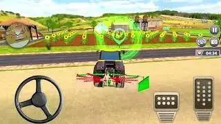 Modern farming simulation level new gameplay / tractor simulator / tractor game / farming gameplay