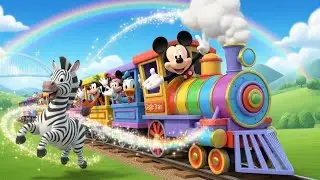 Mickey Mouse and the Zebra Who Zoomed Too Fast | Giggle Train Adventure 🚂🦓