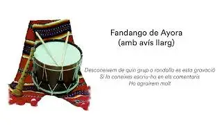Fandango de Ayora (av&iacute;s llarg) / Gravaci&oacute; sense dades