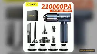 CENRR 210000PA Car Vacuum Cleaner Mini Wireless Handheld Portable Vacuum Cleaner Strong Suction