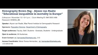 Alyson Van Raalte - Educational inequalities in mortality in Europe